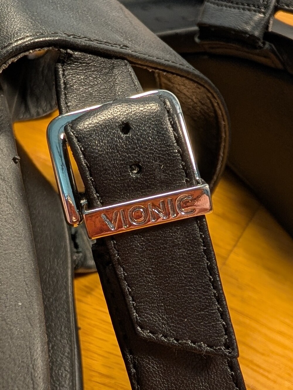 Vionic Black Wedge Sandals - Picture 8 of 8